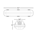 Dimension of led vapor proof light fixture or 2 ft vapor tight led fixture