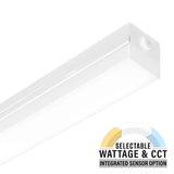4ft LED Strip Light Fixture, 45W/38W/34W, Selectable Wattage & CCT, 5800 Lumens