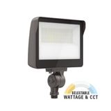 LED Flood Light, Knuckle Mount, Black, 60/50W/35W, Selectable Wattage & CCT, 8700 Lumens