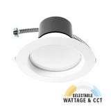 Commercial Recessed LED Lighting, 4 Inch, 13W/10W/7W, Selectable Wattage & CCT, 1000 Lumens