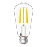 ST58 LED Bulb, Filament, Dusk To Dawn, 850 Lumens