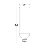 LED PL Retrofit Lamp, E26, Selectable CCT, 625 Lumens