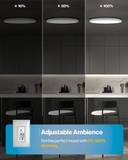 Sunco Lighting 13" Selectable Black Ceiling Light Seamless Dimming Capabilities 0%-100%