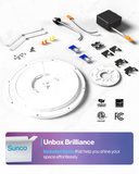 Sunco Lighting 13" Smart Ceiling Light Included Items Brackets Springs Junction Box TP24 & E26 Connector Adapter Plate