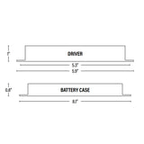 LED Emergency Battery, 8W/90 Min, Split Type/L dimensions