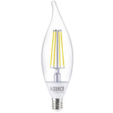 CA11 LED Candelabra Bulb, Dusk to Dawn, Filament, 500 Lumens