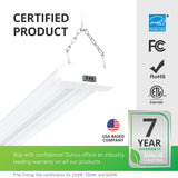 LED Shop Light, 4ft, Frosted, Plug & Play, Motion Activated, 4100 Lumens