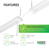 LED Shop Light, 4ft, Utility, Clear, Plug & Play, 4500 Lumens