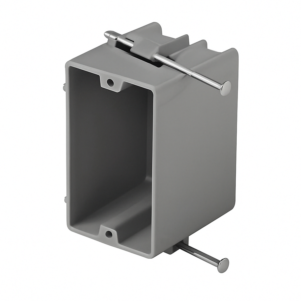 1-Gang 20 Cubic Inch PVC New Work Standard Switch/Outlet Wall Electric ...