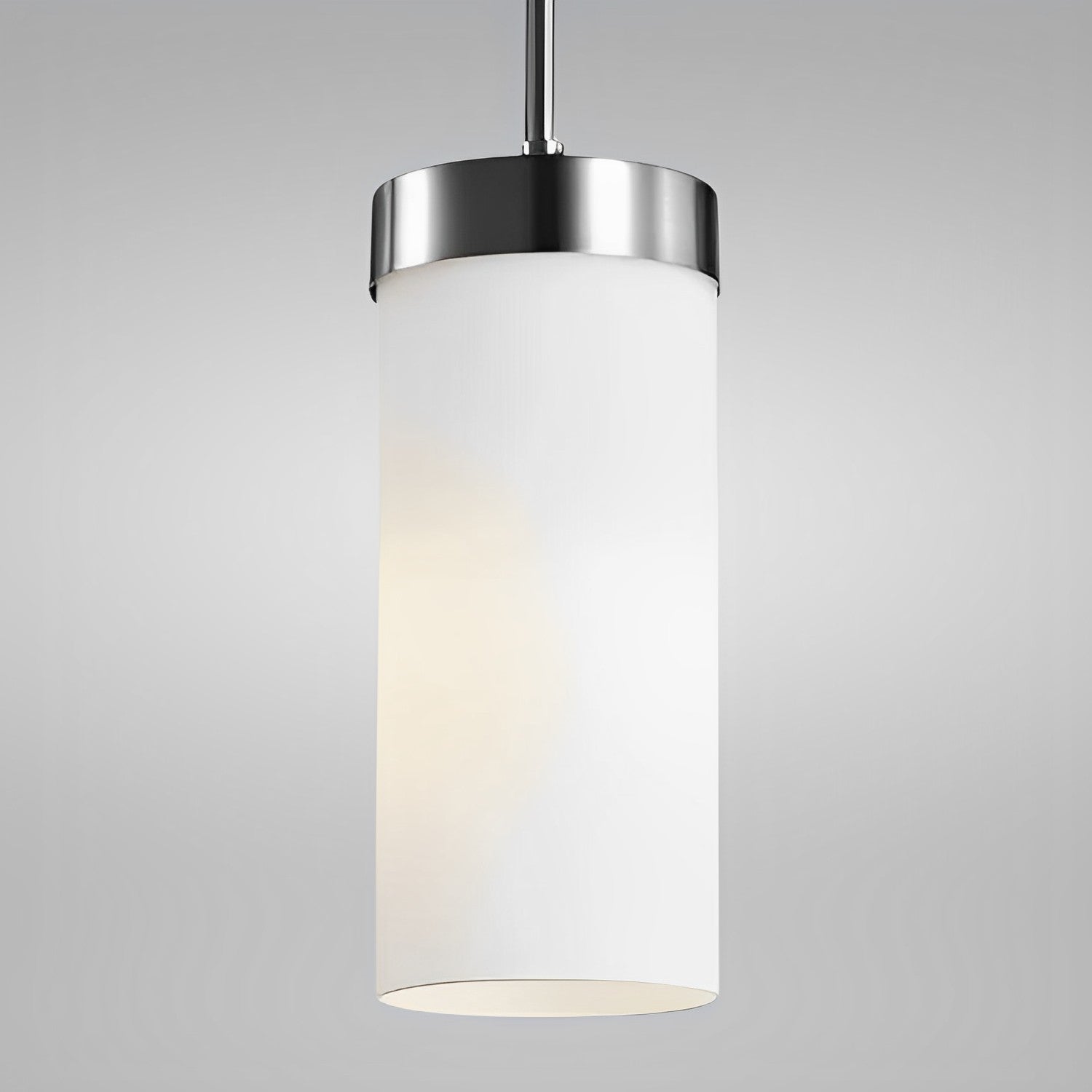 White cylinder pendant light top