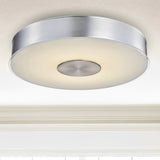 11 Inch Round LED Brushed Aluminum Ceiling Light, Fusion, Surface Mount, 1300 Lumens