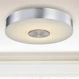 11 Inch Round LED Brushed Aluminum Ceiling Light, Fusion, Surface Mount, 1300 Lumens