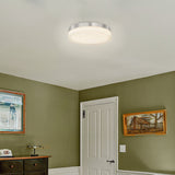 11 Inch Round LED Satin Nickel Ceiling Light, Surface Mount, 950 Lumens
