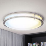 14 Inch Round LED Ceiling Light, Brushed Nickel, Selectable CCT, 1500 Lumens
