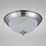 11" Satin Nickel & Frosted Round LED Ceiling Light, 1012D Series