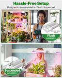 Install the grow lights from any angle so that your plants receive the best lighting for their growth.
