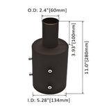2-3/8” External Tenon Adapter for 5” Round Poles