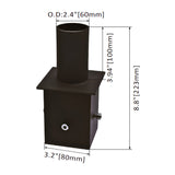 2-3/8” Internal Tenon Adapter for 4" Square Poles
