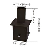 2-3/8” Internal Tenon Adapter for 5" Square Poles