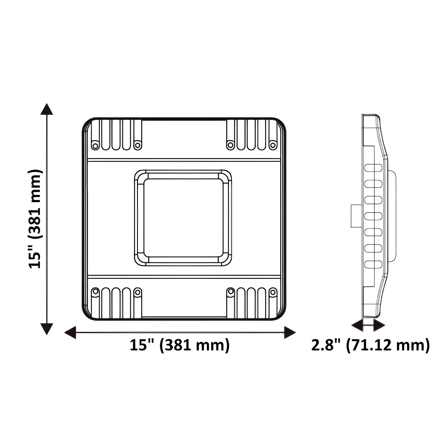LED Gas Station Canopy Light, 150W, 20100 Lumens