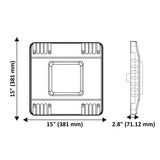 LED Gas Station Canopy Light, 150W, 20100 Lumens