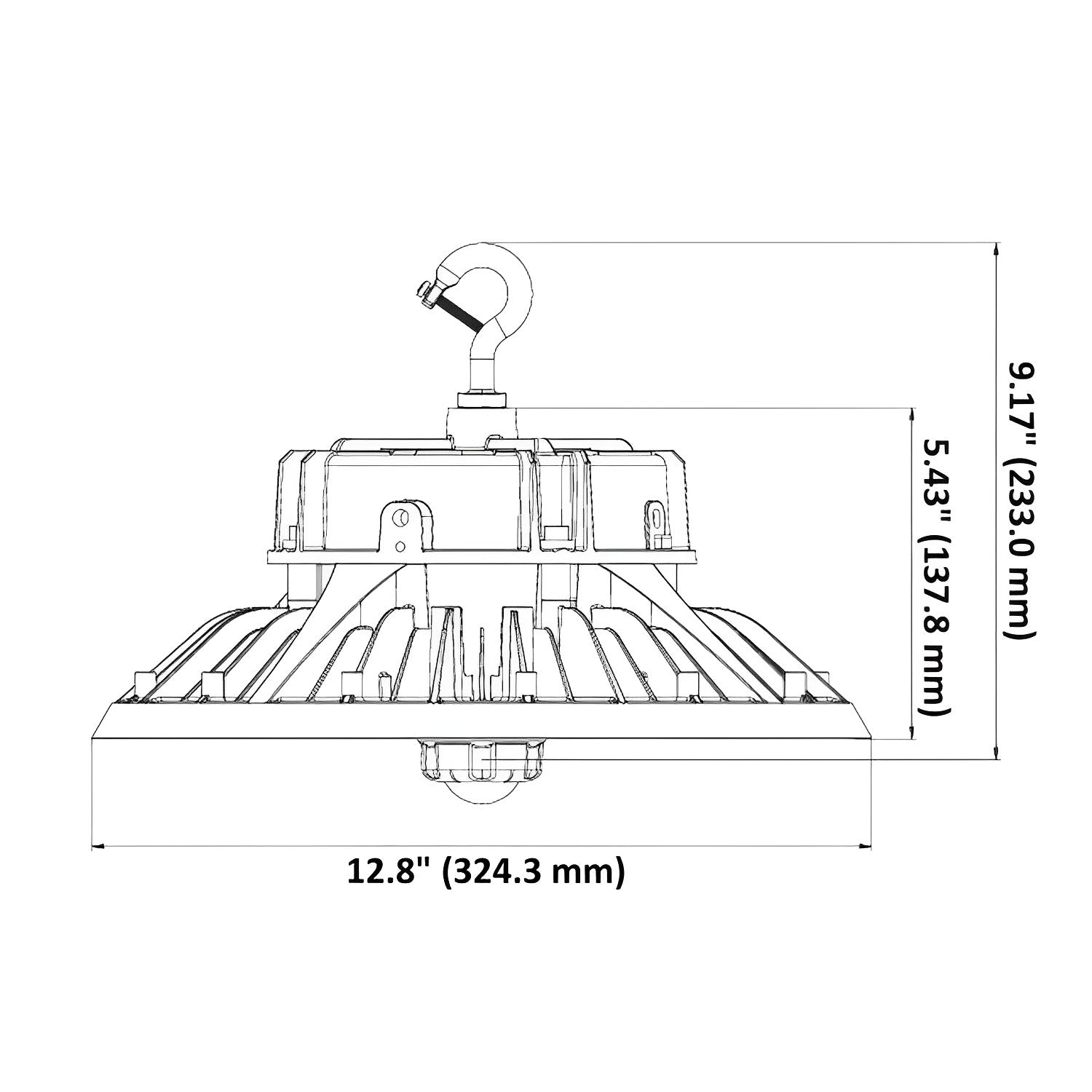 UFO High Bay 240W LED Fixture, 277-480V, Star Plus, 36000 Lumens 