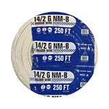 250-Ft Roll 12-2 AWG NM-B Gauge Indoor Electrical Copper Wire Ground Cable - White