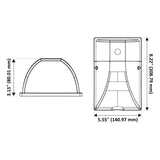 LED Mini Wall Pack, 26W, Dusk to Dawn, Dimmable, 3500 Lumens