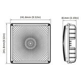 Dimension of 27W outdoor light fixture or commercial outdoor lighting