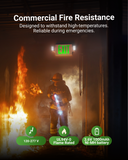 The thermoplastic material which is flame-retardant helps minimize fire risks during emergencies.