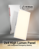 The panel combines powerful LED performance with built-in emergency backup. In the event of a power outage, it automatically provides reliable illumination, ensuring safety and compliance.