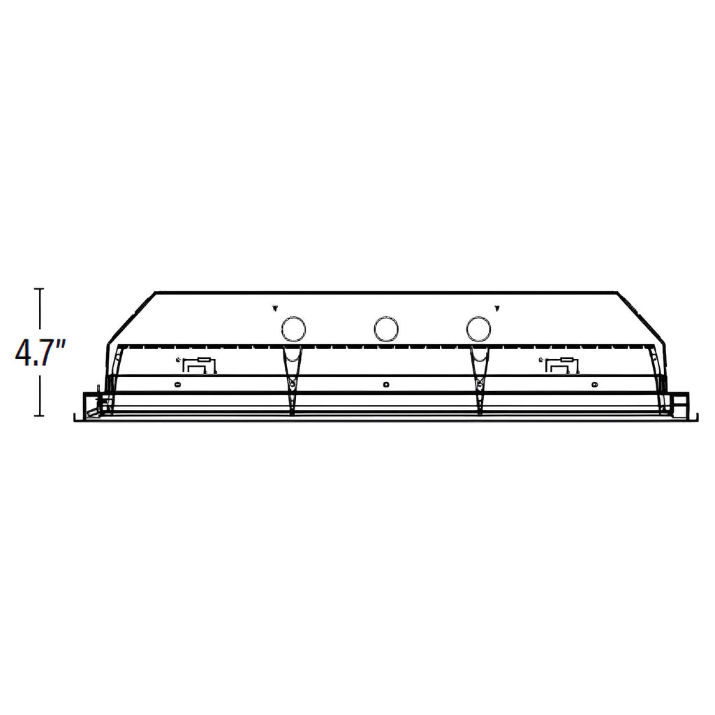Light Troffer Depths 2x4 T8 LED Ready Parabolic Troffer, Triple-Lamp, Non-Shunted, Single/D ...