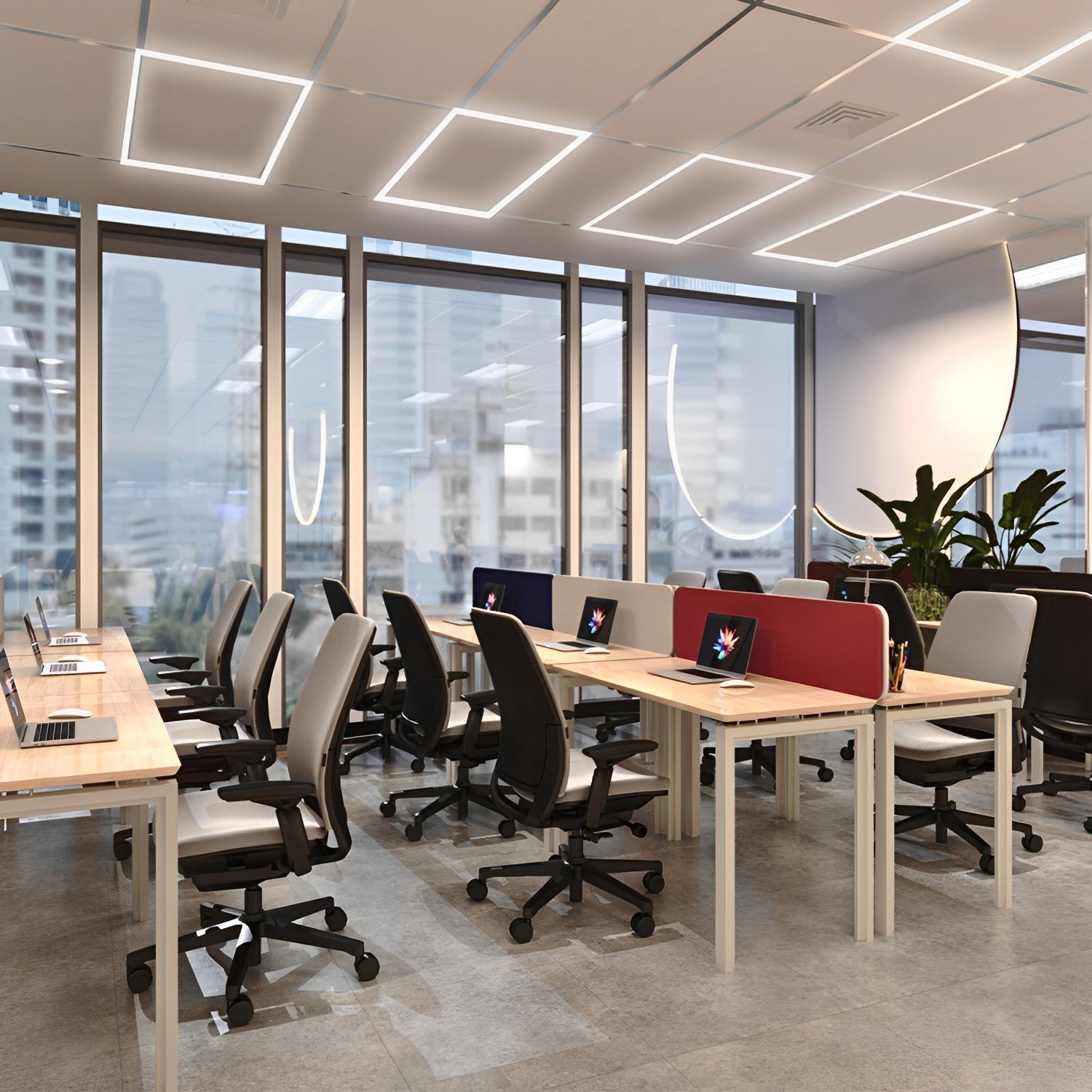 LED Grid Frame Ceiling Light, 60W/50W/40W, 2x4, Selectable Wattage & CCT, 7500 Lumens