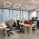 LED Grid Frame Ceiling Light, 60W/50W/40W, 2x4, Selectable Wattage & CCT, 7500 Lumens