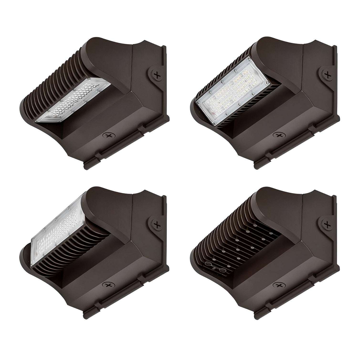 Image of Adjustable LED Wall Pack Light Fixture, 40W, 5400 Lumens, 5000K, UL and DLC Listed, IP65 Waterproof, Rotatable LED
