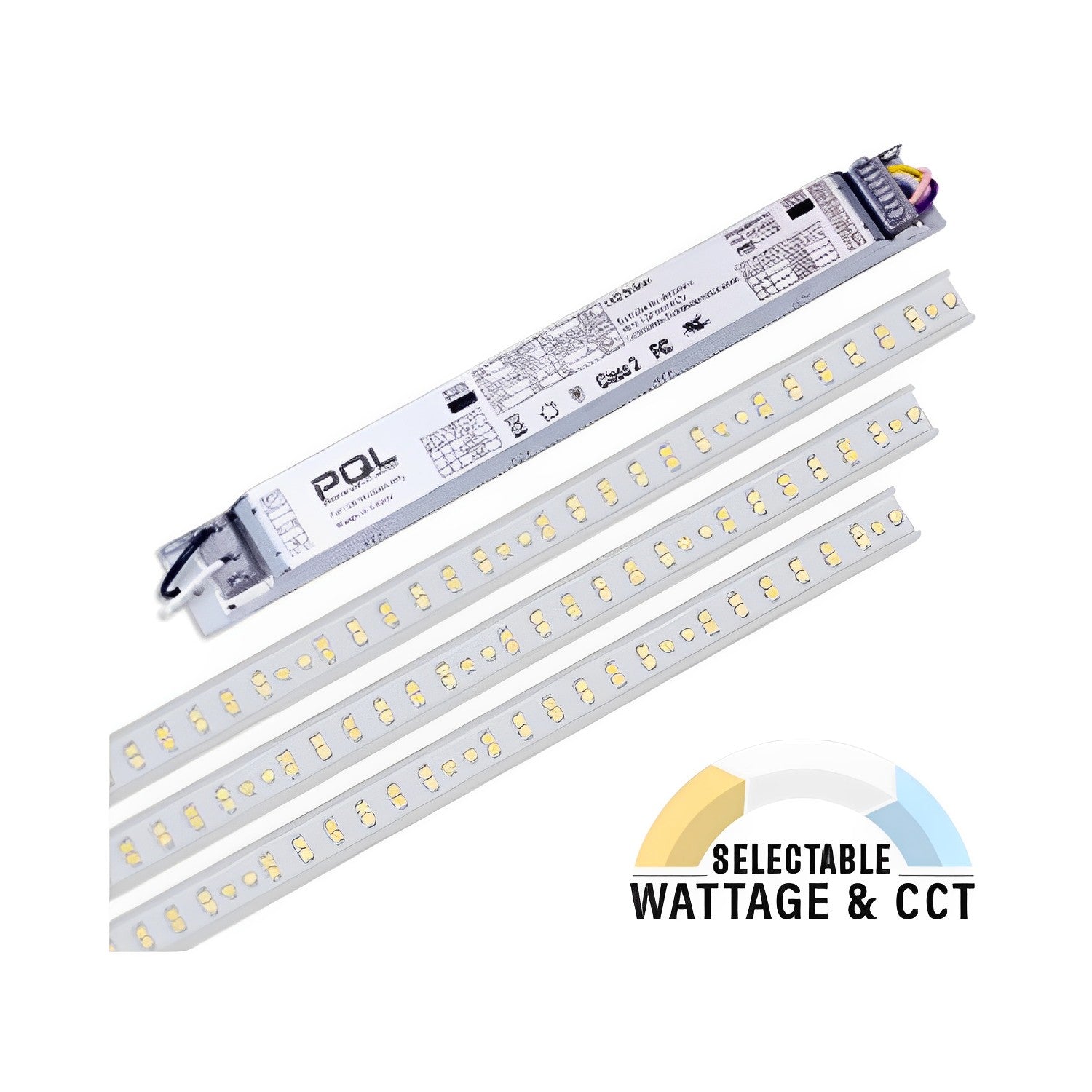 4ft LED Magnetic Strip Retrofit Kit, 40W/30W/20W, 3 Light Bars, Select ...
