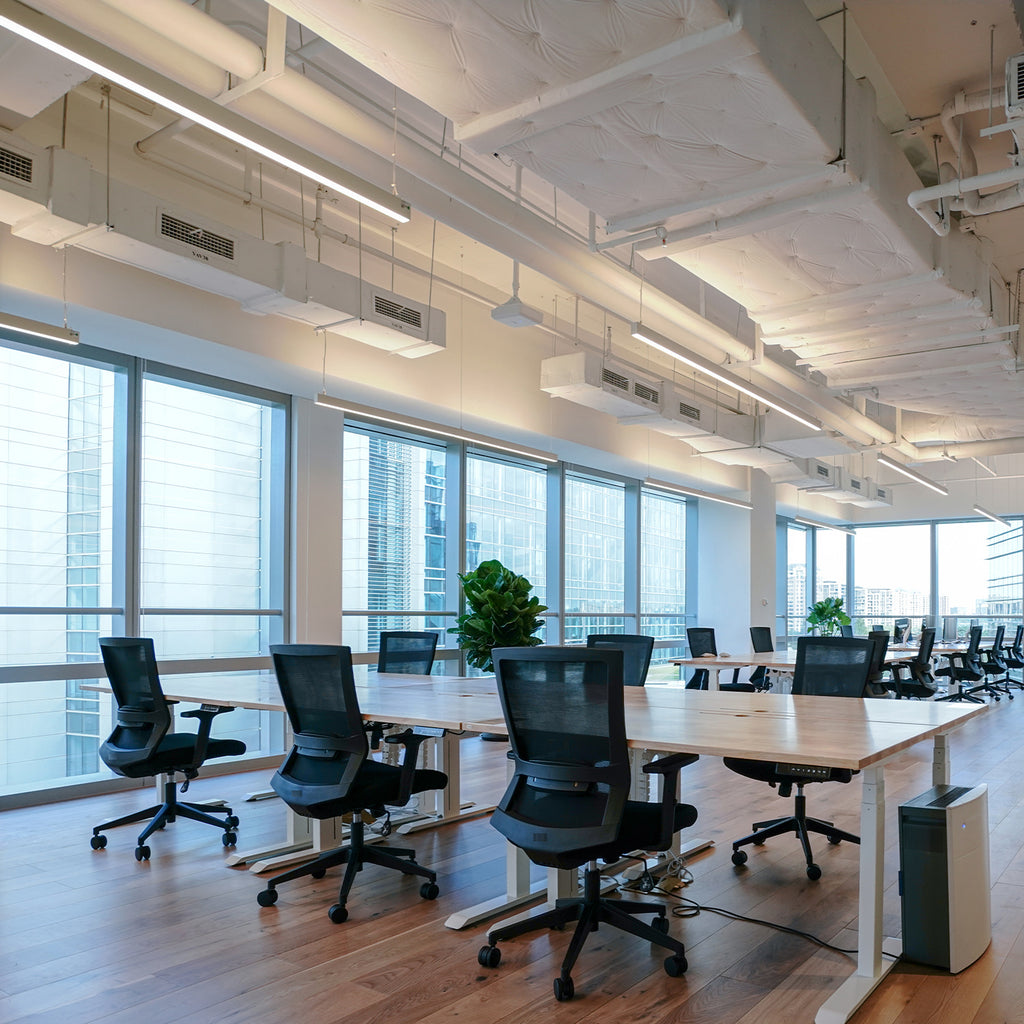 4ft LED Linear Pendant Up/Down Light, 50W/45W/40W, Selectable Wattage ...