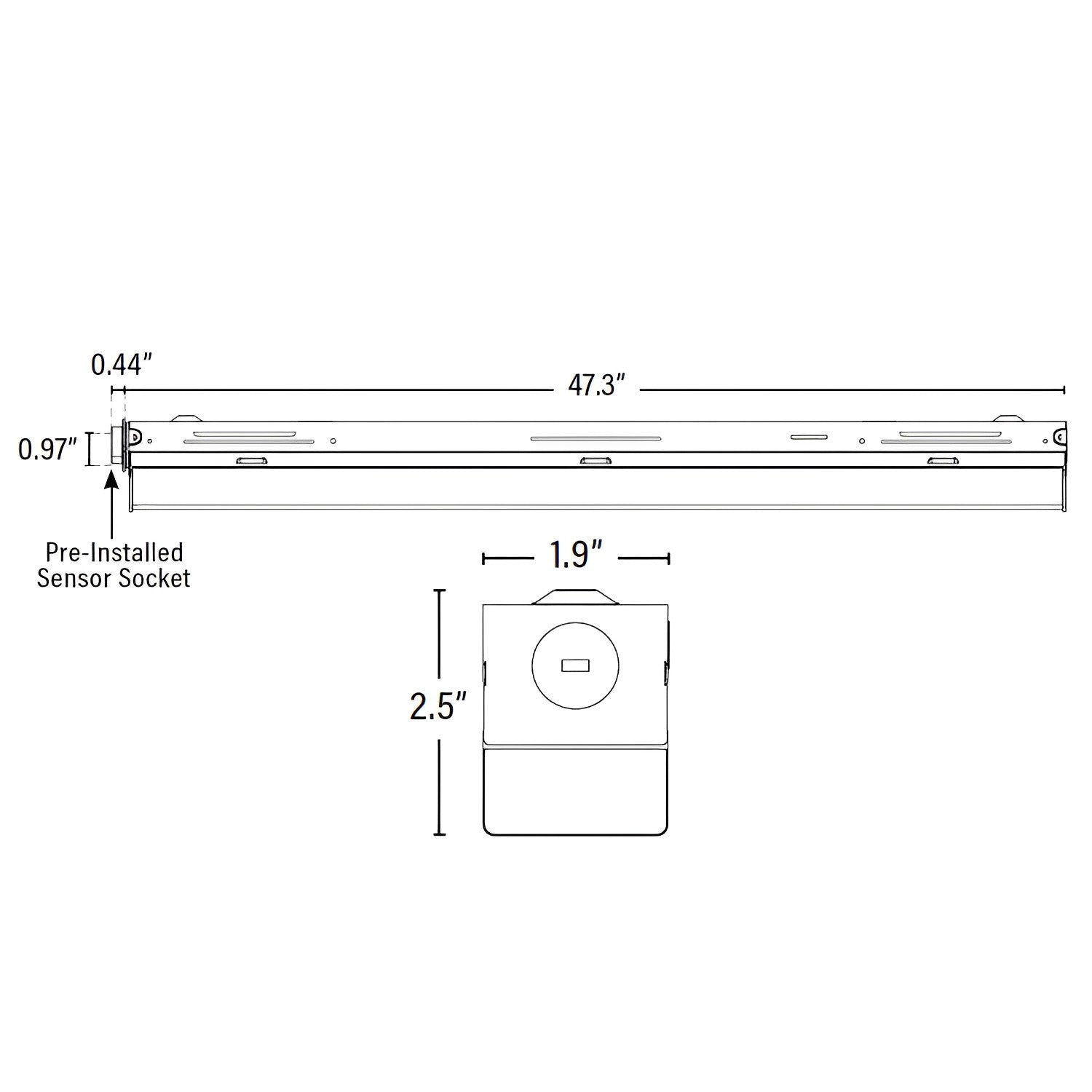 Dimension of 4 ft led shop light, led strip light for bedroom or led tape light