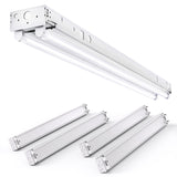 4ft T8 LED Ready Strip Light Fixture, Double-Lamp, Non-Shunted, Single-Ended