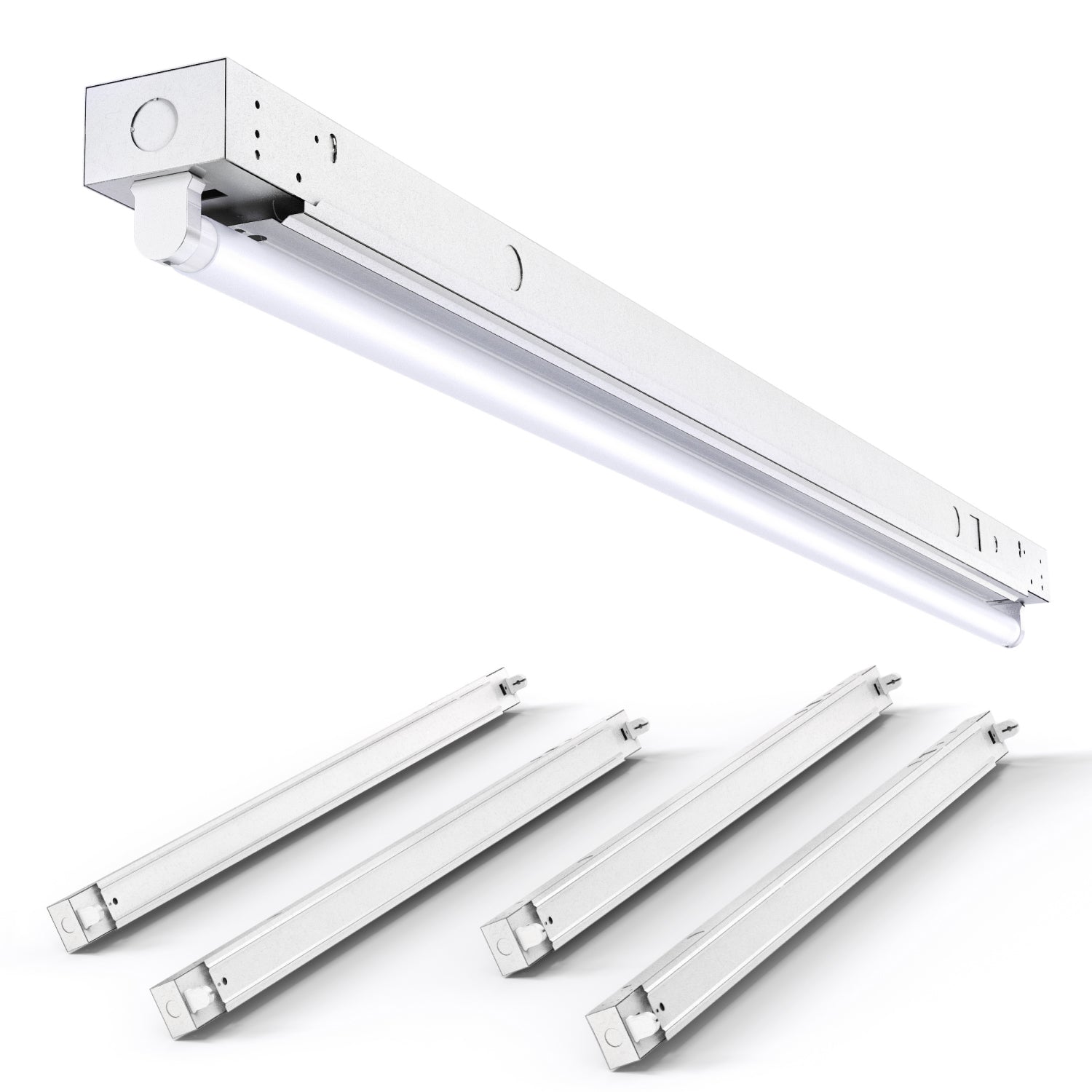 4ft T8 LED Strip Light Fixture, Single-Lamp, Non-Shunted, Single-Ended
