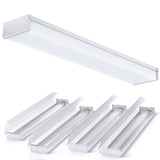 4ft T8 LED Ready Wraparound Fixture, Double Lamp, Non-Shunted, Single-Ended