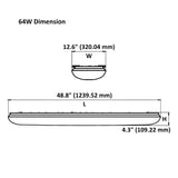 4ft LED Puff Ceiling Light, Cloud, Surface Mount, 5100 Lumens