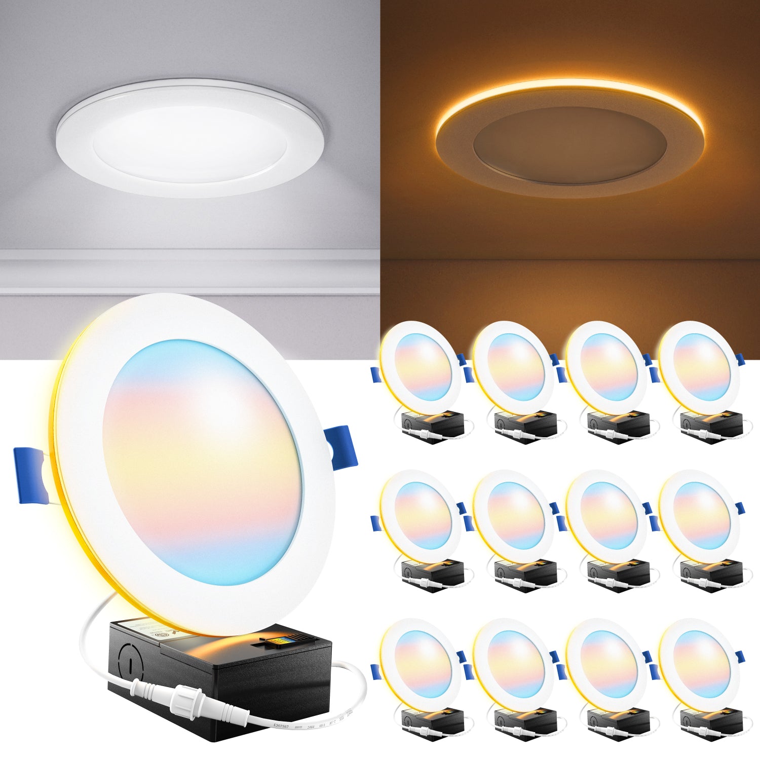 Recessed LED Lighting, 6-Inch, Slim, Selectable CCT | RECESSED LIGHTING ...