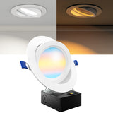 The 6" Selectable Slim Downlight with Night Light seamlessly fits into your ceiling with a low-profile look.