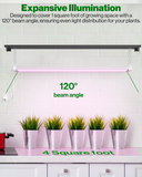 SuncoGrow Full Spectrum LED Grow Light, 4ft, 80W, Linkable