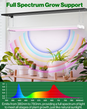SuncoGrow Full Spectrum LED Grow Light, 4ft, 80W, Linkable