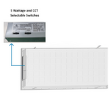 LED Ceiling Panel Light, 72W/60W/50W/40W/30W, 2x4, Selectable Wattage & CCT, 9000 Lumens