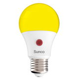 A19 LED Bulb, Yellow Bug Light, Dusk to Dawn, 480 Lumens