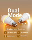 Sunco's A19 LED bulbs feature sunlight-like quality for true color rendering.