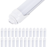 T8 LED Tube, 8ft, R17D Base, Frosted, Bypass, Type B, 40W, Double Ended, 5000 Lumens